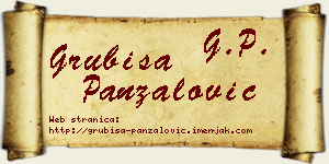 Grubiša Panzalović vizit kartica